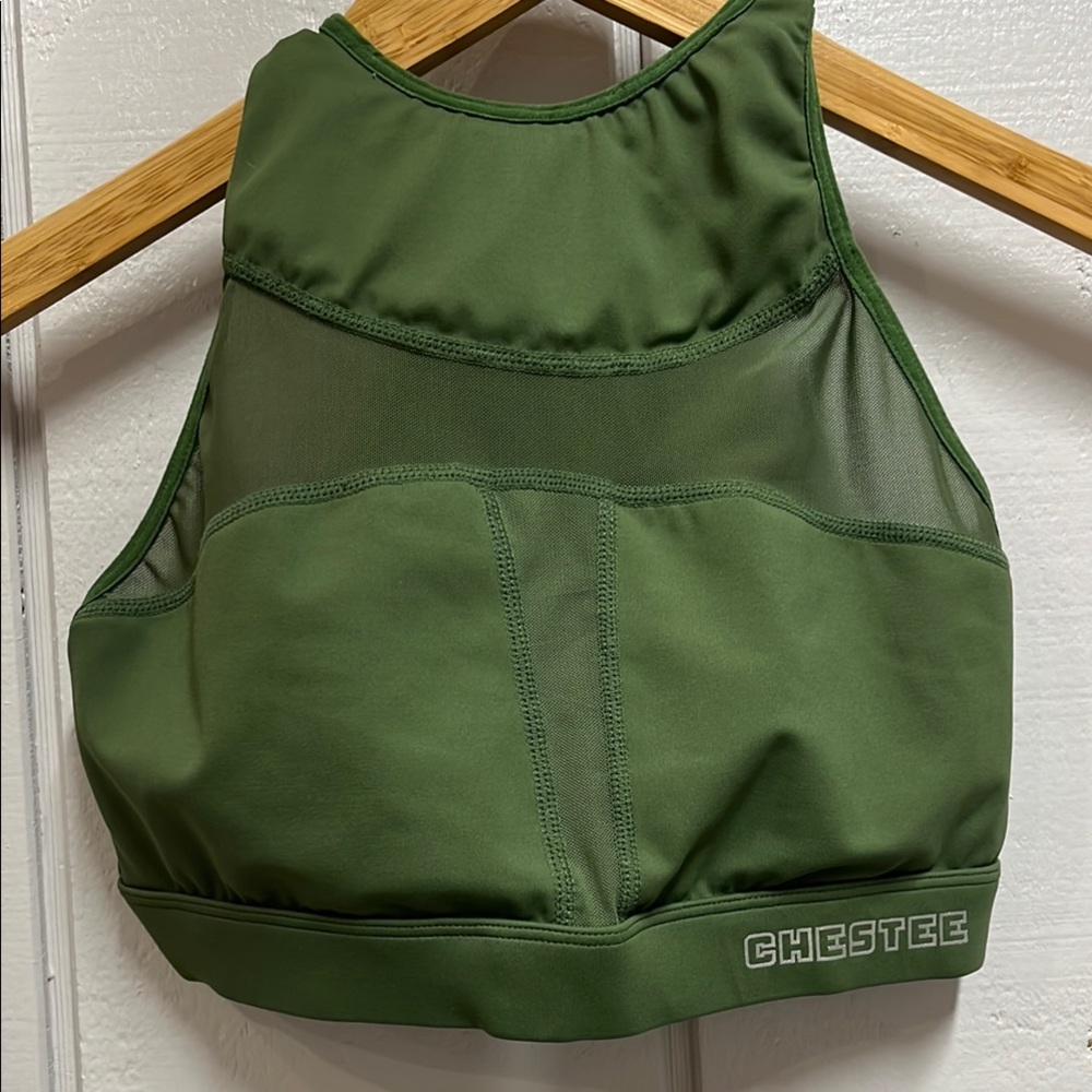 The Chestee Green Sports Bra